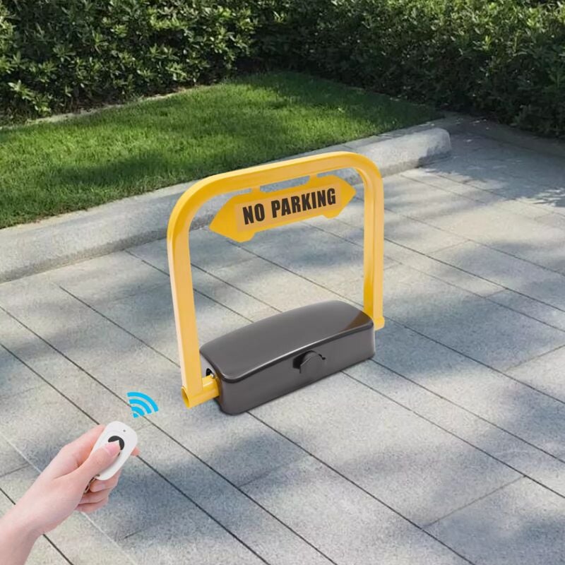 30M Remote Barrière de Parking Automatique télécommandée 180° anti-collision, Verrou de Stationnement avec 1 télécommandes Distance 15m, Proteger