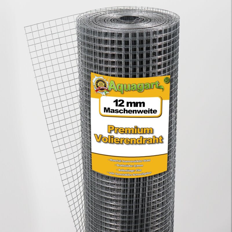 Aquagart 30m X 1m Volierendraht Drahtgitter Schweissgitter Drahtzaun Feuerverzinkt