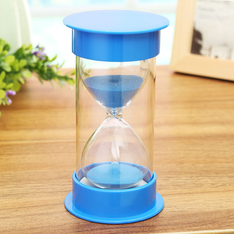 

30min 12cm Reloj de arena Temporizador de arena Temporizador Reloj Decoración Regalo de Navidad Cepillado Azul (azul) azul 30 minutos