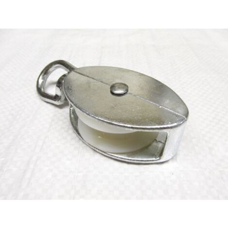 30MM Awning Pulley Single Nylon Sheave Swivel Eye - Rope Line Pulling
