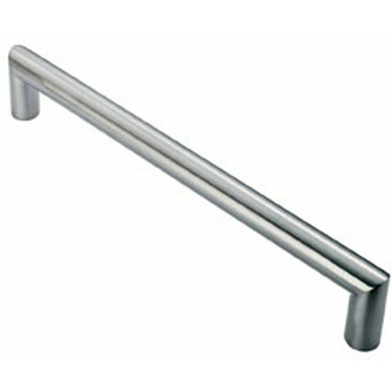 30mm Mitred Pull Door Handle 450mm Fixing Centres Satin Stainless Steel