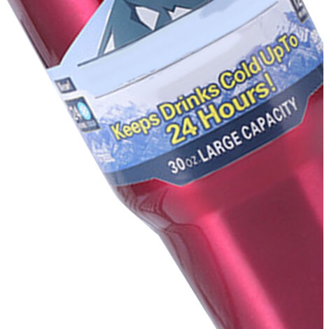 30oz (ca. 887 ml) Edelstahl-Isolierbecher mit Deckel für Sport, Camping, Picknicks, Rot