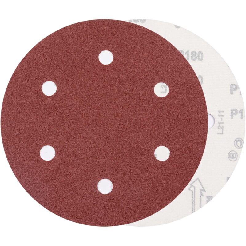 30pcs 225mm 180 Grit Sanding Discs for Long Neck Sanders Drywall Grinders 6 Hole Round Sandpaper