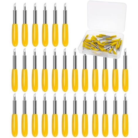 30pcs 30° Replacement Blades for Vinyl Cutting Machines (Yellow)