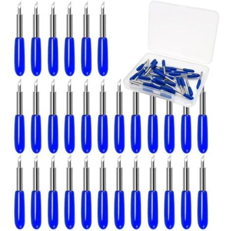 30pcs 60° Replacement Blades for Vinyl Cutting Machines (Blue)