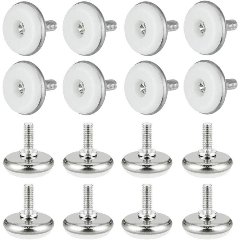 30PCS Adjustable Leveling Feet Plastic and Metal with Nut Adjustable Feet M61530mm Furniture Adjustment Screw for Table Furniture Desk Cupboard