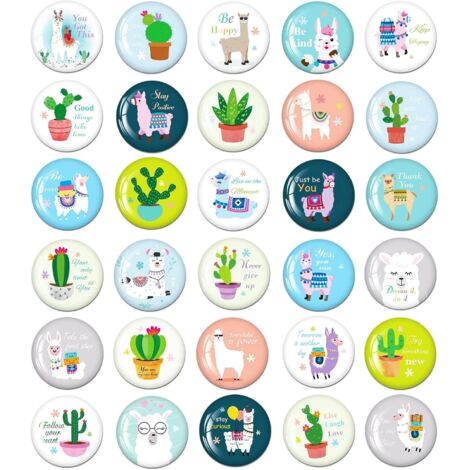 30PCS Alpaga Aimants de Motivation Magnet Frigo 3D Mignonne Drôle Convient à la Décoration des Réfrigérateurs Tableaux Blancs et Autres Surfaces Métalliques Le Choix pour Donner des Cadeaux