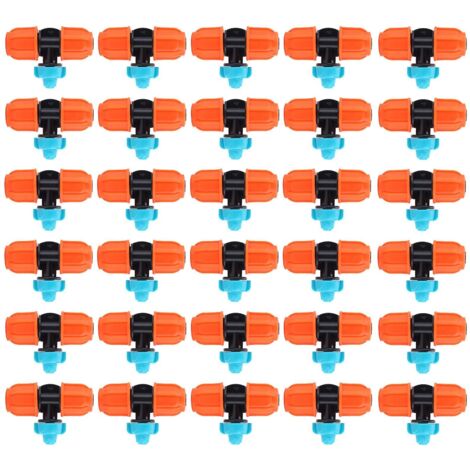 30PCS/Bag 3-Way Sprinkler Nozzle Irrigation Sprinkler Garden Watering Spray Head for 9/12 Hose