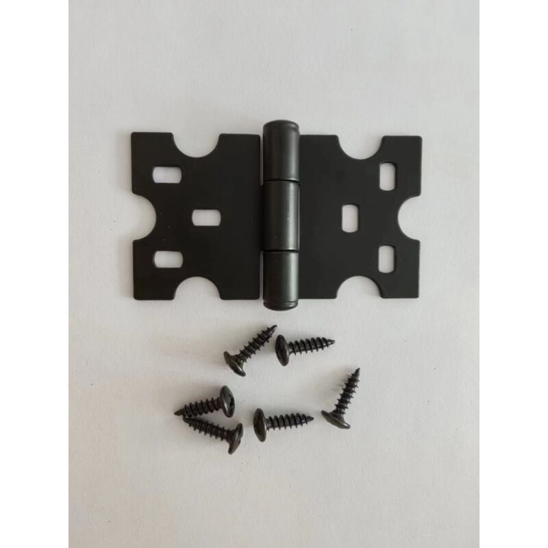 Gotrays - 30Pcs Charnières Noires, Les Charnières D'armoire avec des Vis Conviennent pour Petites Portes/Tiroirs/Fenêtres/Quincaillerie de Meubles de