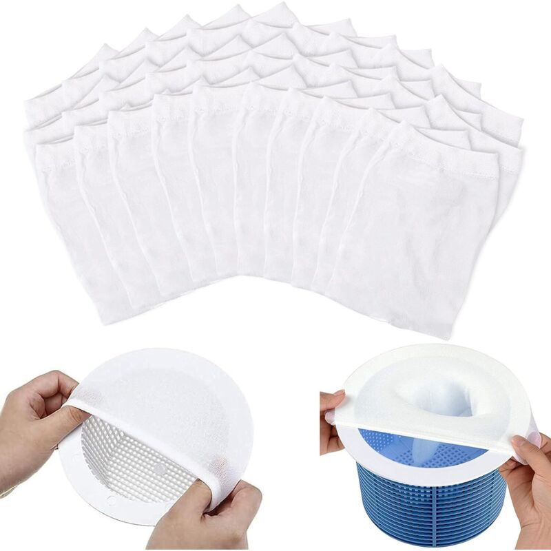 Dpzo - 30pcs Chaussettes de Skimmer de Piscine, Préfiltre Réutilisable pour Emprisonner Pollen et Feuilles