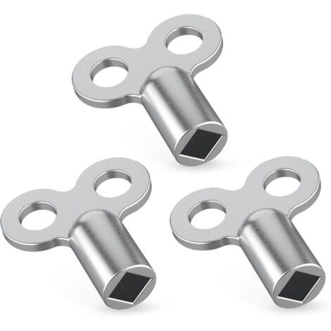 30Pcs Clés de purge pour radiateurs argent - Clés de purge résistants en aluminium - Clés de purge pour radiateurs pour de nombreux radiateurs - Clé de purge maniable pour chauffages