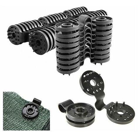 30PCS Clip de Tissu d'ombrage de Fixation pour Brise Vue Clip spécial avec œillet Fixation Brise Vue occultant Toile clôture toile coupe-vent, filet coupe-vent, filet d'ombrage, attaché et suspendu
