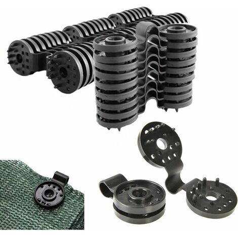 30PCS Clip de Tissu d'ombrage de Fixation pour Brise Vue Clip spécial avec œillet Fixation Brise Vue occultant Toile clôture toile coupe-vent, filet coupe-vent, filet d'ombrage, attaché et suspendu De