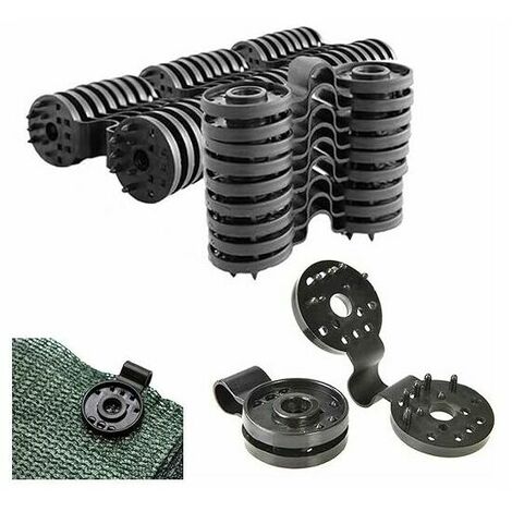 30PCS Clip de Tissu d'ombrage de Fixation pour Brise Vue Clip spécial avec œillet Fixation Brise Vue occultant Toile clôture toile coupevent, filet coupevent, filet d'ombrage, attaché et suspendu-