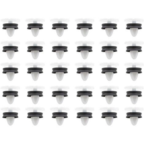 30pcs Clips de Fixation Attaches Garniture, Voiture Panneau de Porte Intérieures Clips Rivet Plastique, 7703077476 Compatible Peugeot 308 Citroën DS4 Renault MeGane 3 Laguna 3