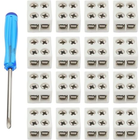 30pcs Connecteurs pour Bandes Lumineuses LED à 2 Broches 8 Mm 11,6 X 10 X 8 Mm pour Bande Lumineuse LED Monochrome 5-24 V Tournevis Inclus Connecteurs sans Soudure à 2 Broches
