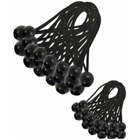 30pcs Elastic Tensioners, Tarpaulin Tensioners, Elastic Bungee, Elastic Tensioners for Gazebo, Tarpaulin, Camping, Tent, Curtains, Extension Harness (200mm)