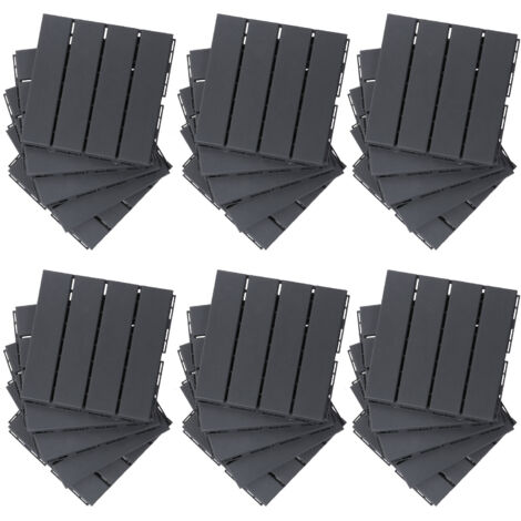 30pcs Entrolocking Tile Tile étanche du coussin de plancher de drainage PP 30x30cm pour le patio