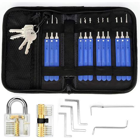 30pcs Lock Practice Pick Tools Set Key Extractor Locksmith Practice Padlock UK