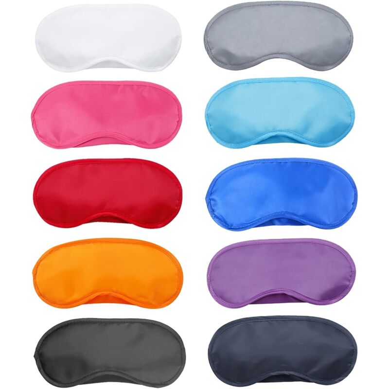 30Pcs Masques de Sommeil, Masque de Nuit pour Dormir et Voyage Multicolor Masque de Nuit Blindfold pour les Yeux pour Enfants Femmes Hommes 10