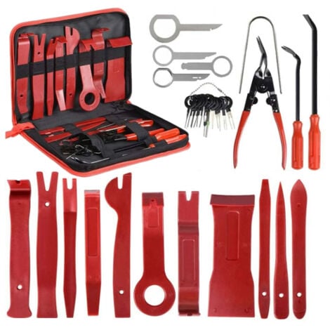 30PCS Outils pour Garnitures Outils Démontage Installation Garniture Intérieure Outils pour Garnitures Panneau de Porte Autoradio Kit Garniture Voiture avec Un Sac