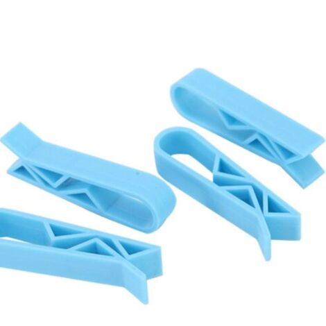 30pcs Plastic Trash Bag Clips Kitchen Garbage Rubbish Bin Bag Fixed Clip Blue