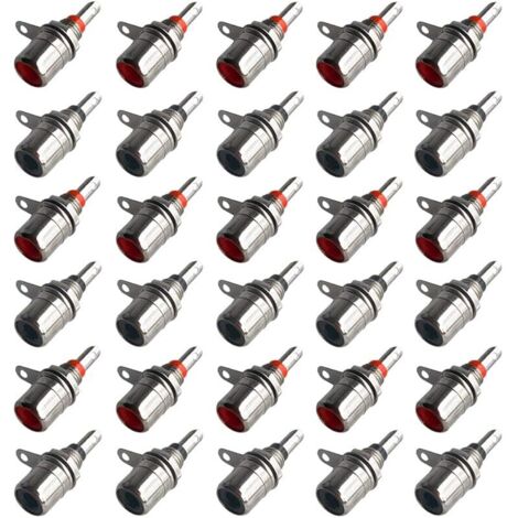 30Pcs Premium Prises Femelle RCA, Adaptateur de Connecteur Jack Femelle RCA, Montage sur Panneau de Prise RCA, Connecteur de Prise de Montage sur Panneau de Châssis Phono RCA