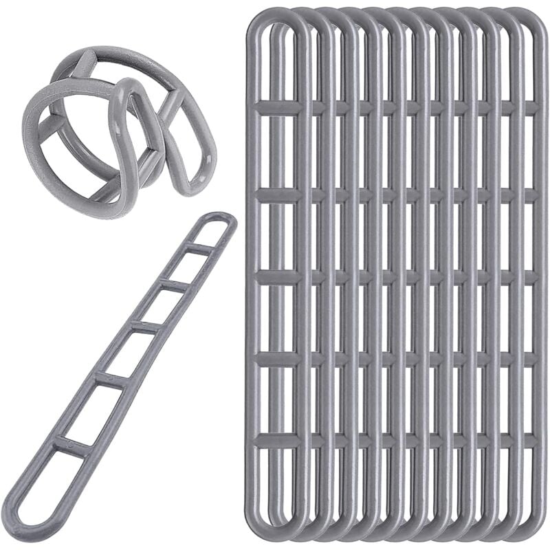 30pcs Sangles De Tension en Caoutchouc Extra Robustes, Tendeurs D'Échelle pour Auvents, pour Tendre Les Auvents Les Auvents Les Auvents - gris