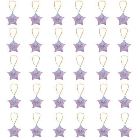 30PCS Star Shape Candy Boxes Wedding Baby Shower Party Favors Gift Boxes Packing SuppliesPink Blue THANK