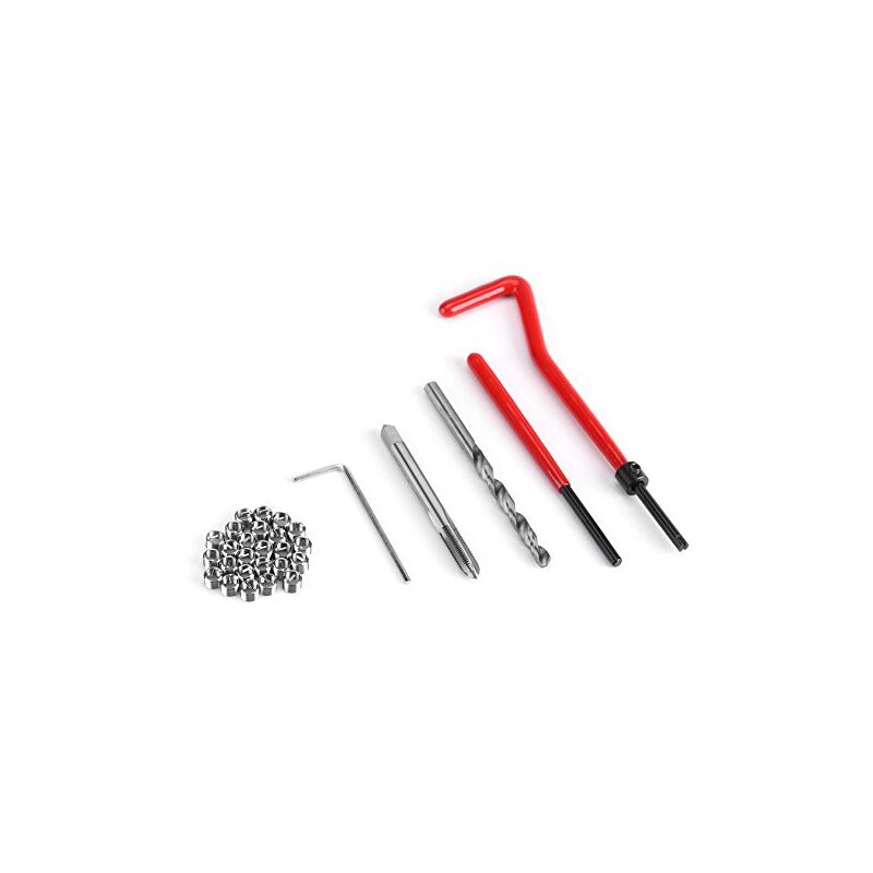 30pcs Thread Repair Kit M8 Stainless Steel Twist Drill, Hex Key Insert, Tap, Professional for Daily Maintenance of Car Engines