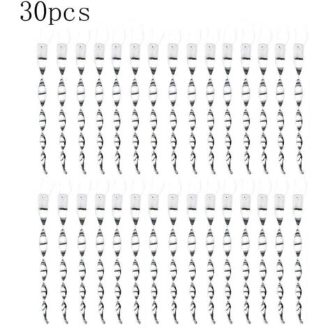 30Pièces Effaroucheur Oiseaux Repulsif Pigeon 360 Degrés repulsif Oiseaux, Effaroucheur Oiseaux Réfléchissants Spirale, pour Balcon, Arbres Fruitiers, Potager