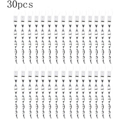 30Pièces Effaroucheur  Oiseaux Repulsif Pigeon 360 Degrés repulsif Oiseaux, Effaroucheur Oiseaux Réfléchissants Spirale, pour Balcon, Arbres Fruitiers, Potager