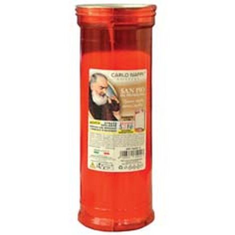 30PZ CERO VOTIVO "SAN PIO"  - ø cm.6,5x21h. gr.320 durata 70 ore circa