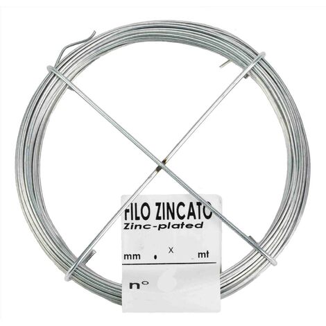 30PZ FILO COTTO ZINCATO N. 8 MM 1,3 LUNGHEZZA 14 MT