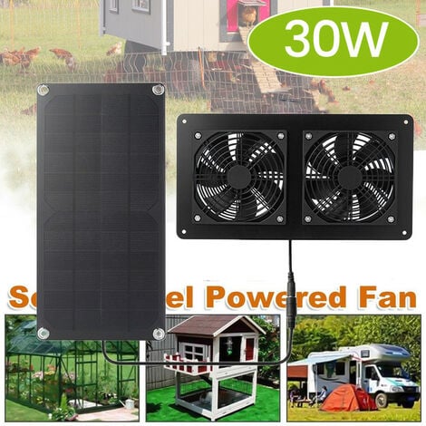 Ventilateur solaire – 60x54,4cm – pour les serres de jardin Vitavia