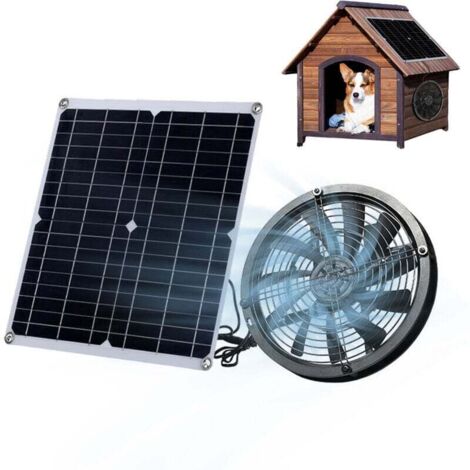 30W 18V Ventilateur D'Extraction de Panneau Solaire, Ventilateur D'Extraction Solaire éTanche IP65 ExtéRieur Ventilateur D'Extraction Portable pour VR Serres Maisons pour Animaux de Compagnie Poulaill