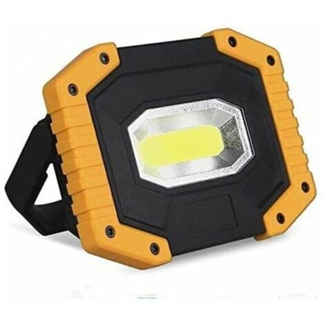 30W 2000LM Rechargeable LED Floodlight, Construction Site Work Light, 3 Modes, Portable USB LED Lantern for Camping, Construction Site, Garage, Workshop (1 pack)