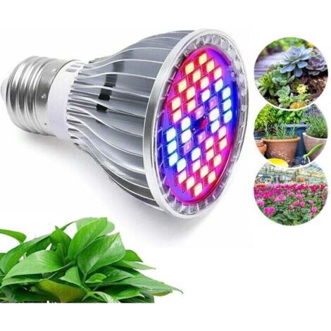 30W 40LED Élèvent La Lumière Ampoule - à Spectre Complet E27 LED Eclairage horticole Plante Ampoule pour，7 Longueur d'Onde -Applicable à Les Plantes D'intérieur , Jardins , Aquarium ,Serre Hydroponiqu