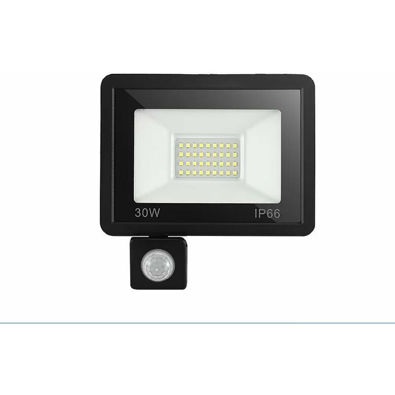 Lablanc - 30W Led Floodlight With Motion Sensor, Outdoor Led Spotlight With Sensor Ip65 Waterproof, Led Floodlight Outdoor Lighting 6000K For Garden,