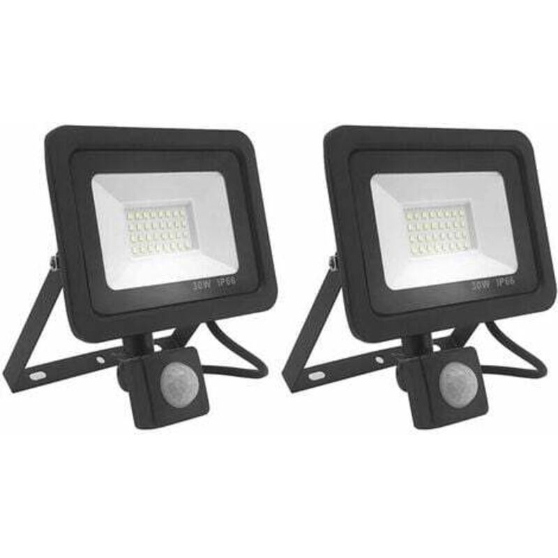 30W Projecteur led Detecteur de Mouvement, 6000K Spot led 1200LM Super Lumineux à Exterieur, Lumineux de Sécurité Etanche IP66 Blanc Froid pour