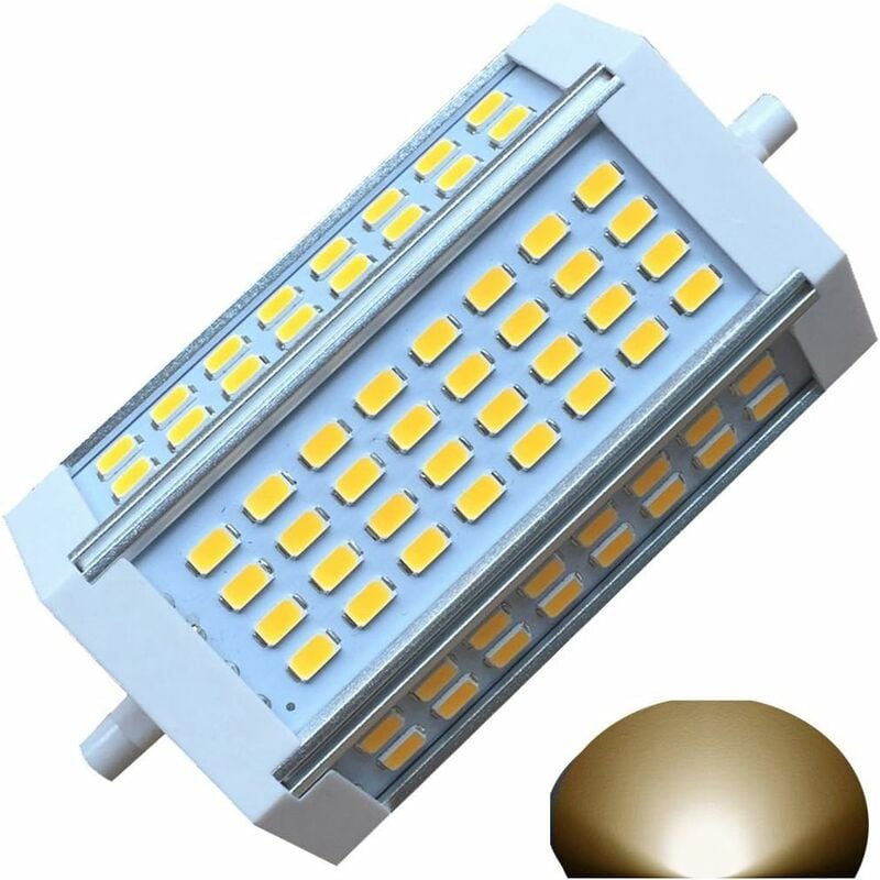 30W R7s Dimmable 118MM ampoule led Blanc Chaud 2800K J118 projecteur double extrémité 3000lm équivaut à 300W ampoule halogène pour maison, salon,