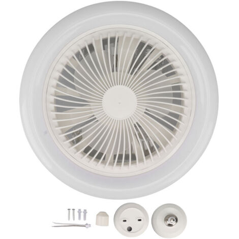 30W Ventilateur Plafond Avec Lumiere,ventilateur De Plafond ,ventilateur Silencieux Plafond,E27 plafonnier LED À Intensité Variable,3vitesses,Temporisable (Blanc)