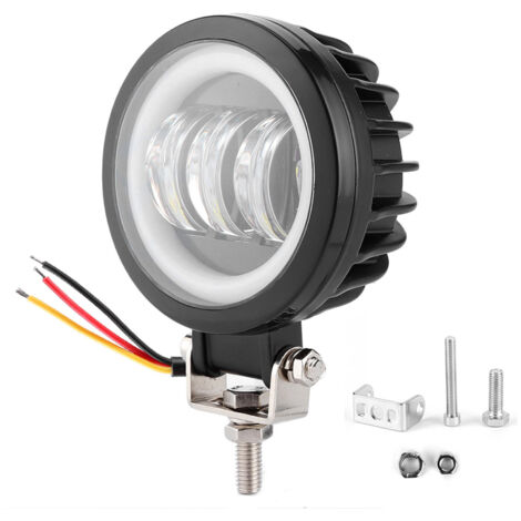 30W wasserdichter runder LED-Scheinwerfer für Geländewagen, Boote und Autos (gelbes Licht)
