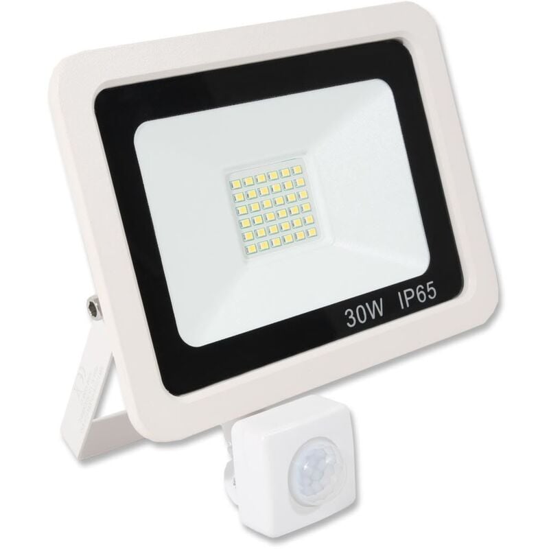 30w with PIR LED Floodlight - White Casing