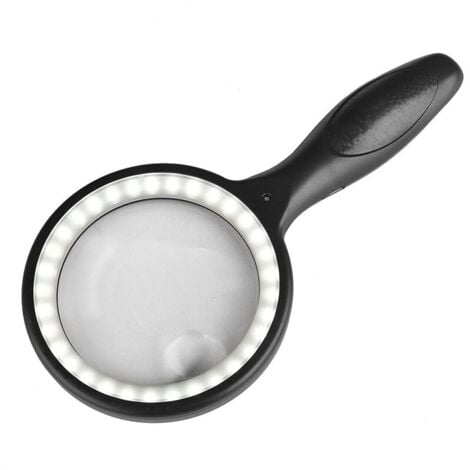 CYSLMUK 30X 60X Reading Magnifying Glass with 33 LED Lights LED Magnifying Glass English Magnifying Glass - Mega Reading Magnifying Glass USB Rechargeable Reading Magnifying Glass for Elderly
