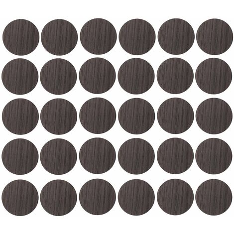 QUARKZMAN Lot De 10 Cache-vis Ronds Plastique Marron Rouge - Bouchons Pour Trous De Meubles, Armoires (35mm)