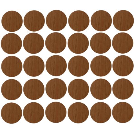 30x Copriviti adesivi 20 mm plastica viti copertura coperchi tappi riparazione mobili, Marrone noce