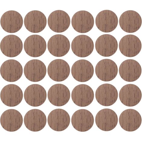 30x Copriviti adesivi 20 mm plastica viti copertura coperchi tappi riparazione mobili, Marrone rovere moro