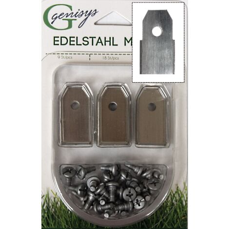 30x Ersatz Messer Klingen kompatibel für Husqvarna ® Automower ® (NEUE FORM HQ - longlife - 0,60 mm) + 30x ELOX Schrauben [DIN EN 50636 geprüft]
