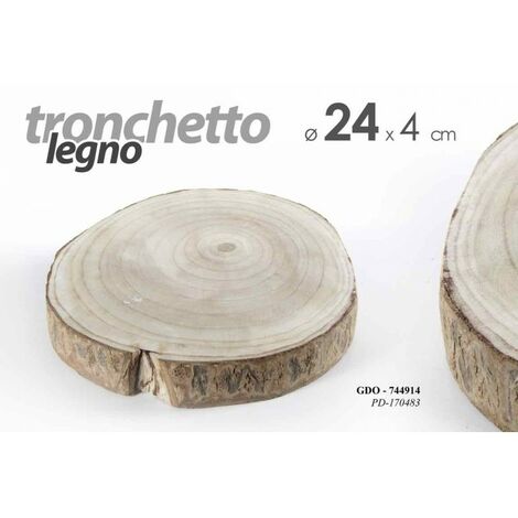30x Holzblock Dekoration Decoupage cm 24 x 4 h